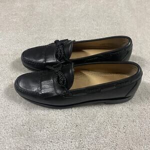 Allen Edmonds Loafers Shoes Mens 12.5 AA Black Woodstock Leather USA Dress
